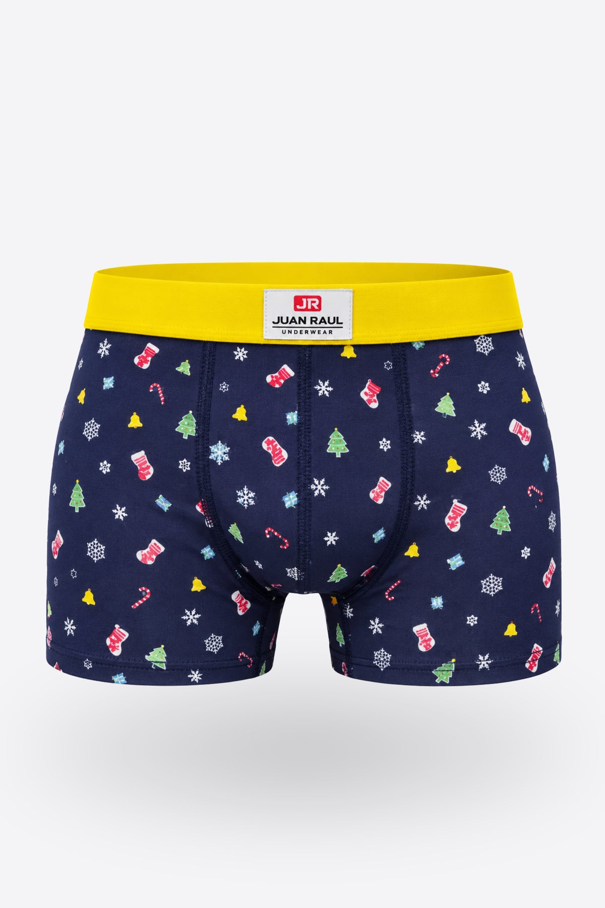 Мъжки коледен боксер RAUL BOXER XMAS NAVY с външен ластик от памук и еластан