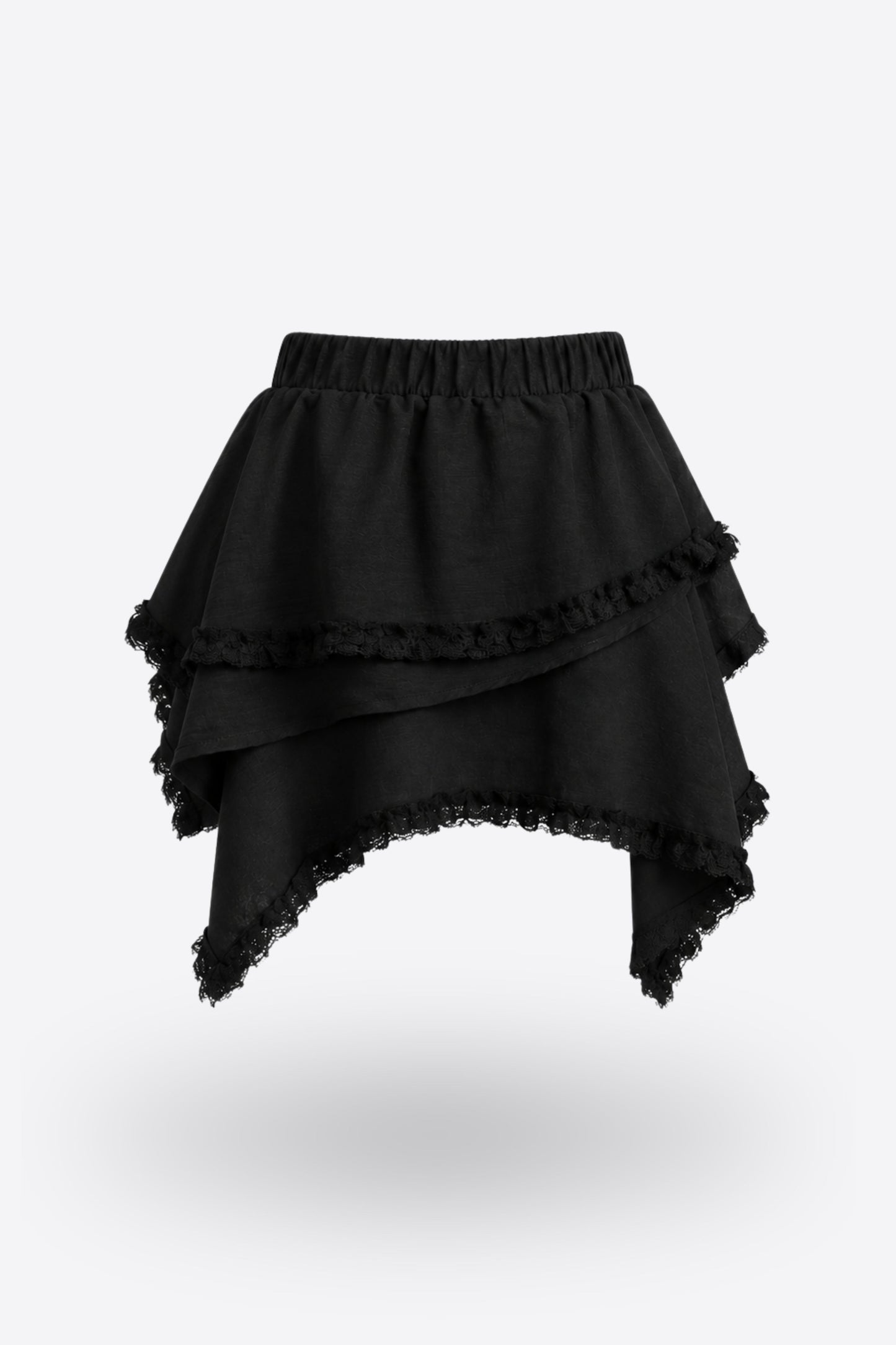 BIBI SKIRT BLACK Пола-шорти с волани