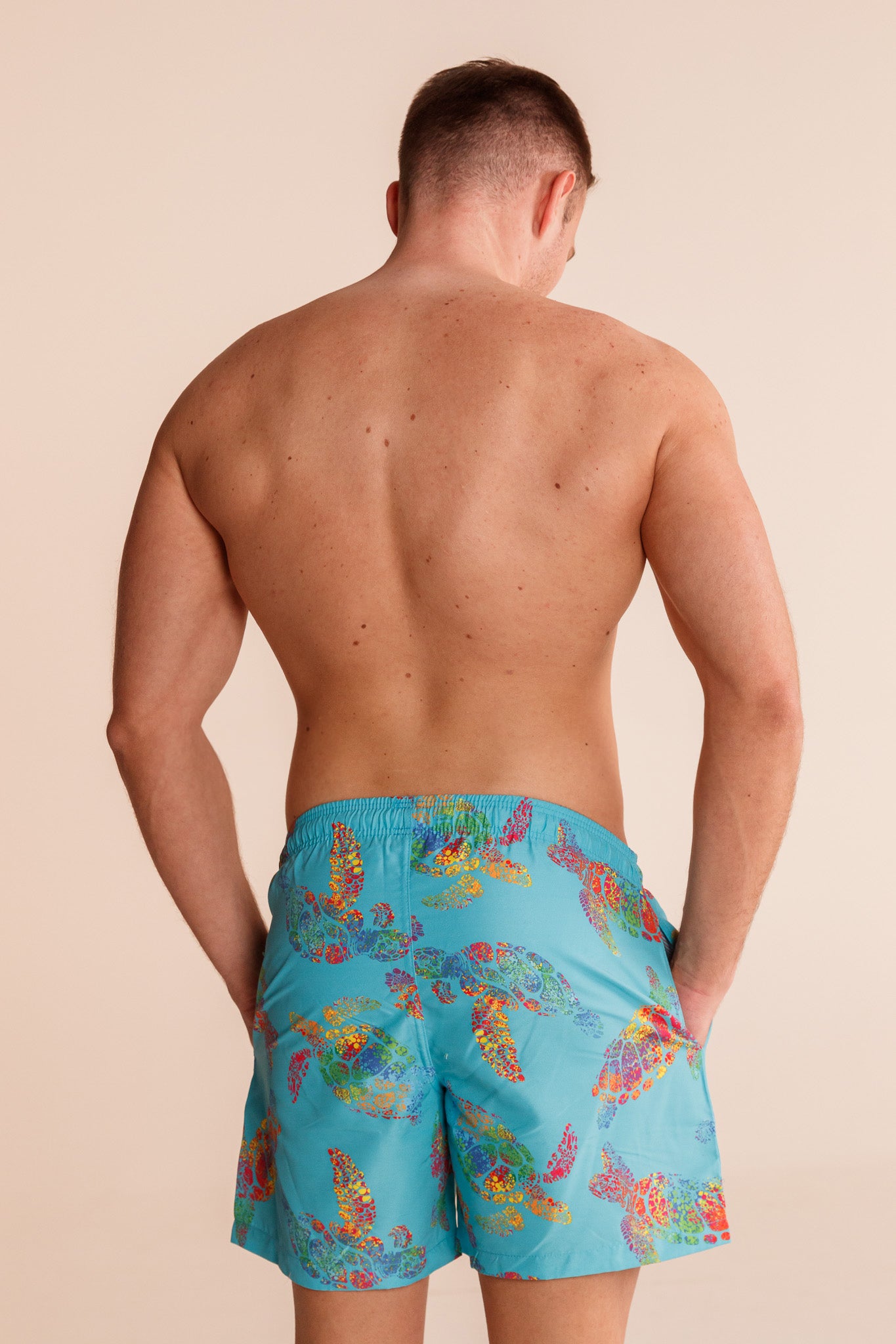 Бански шорти WAVE FIT SHELLY AZURE от бързо съхнещ плат