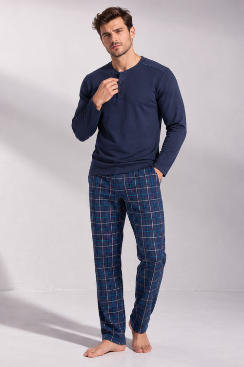 Мъжка пижама комплект ROCCO MEN BLUE от две части