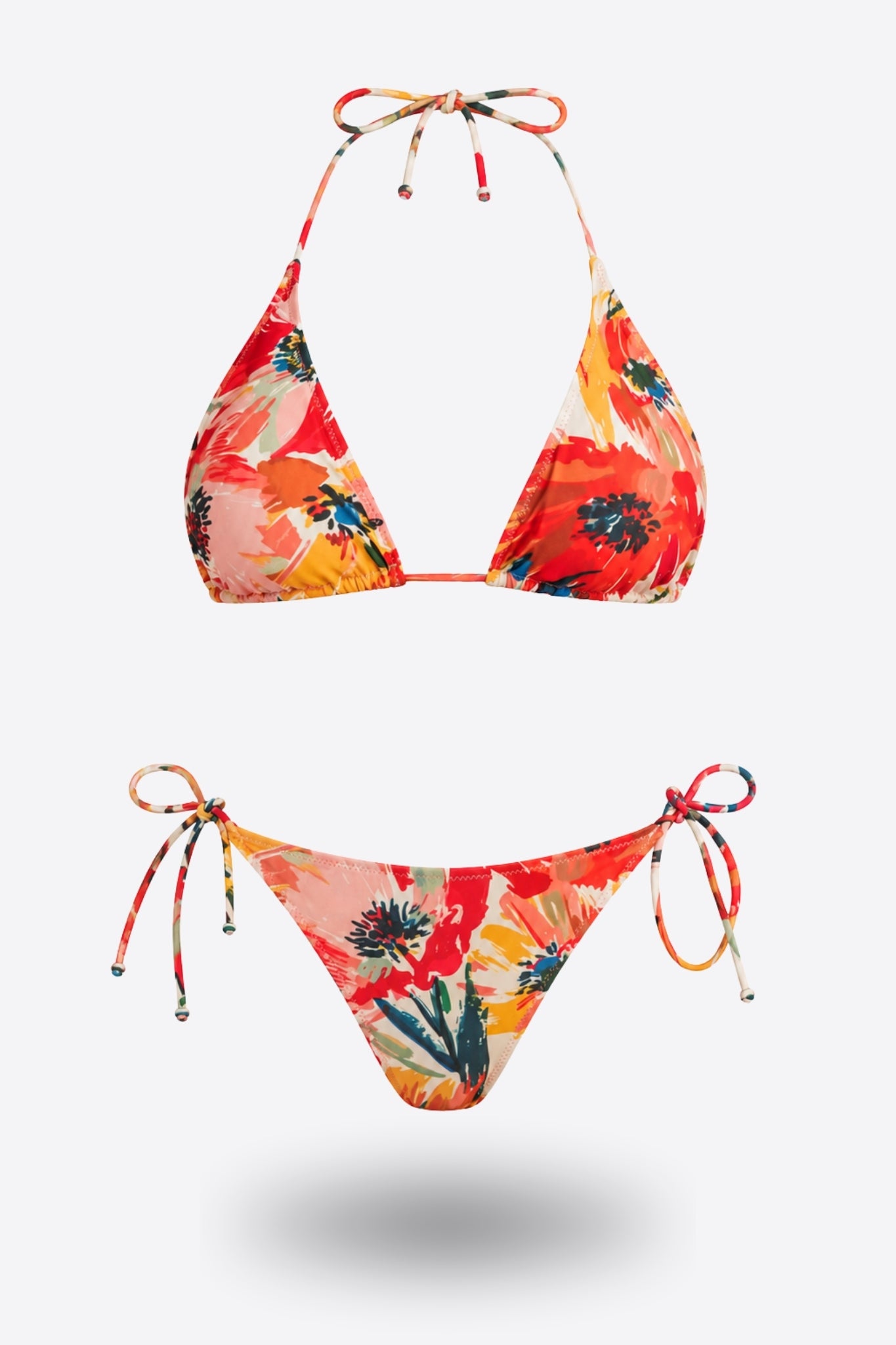 Комплект бански IVY FLORA VIVA с триъгълна горна част и танга долнище