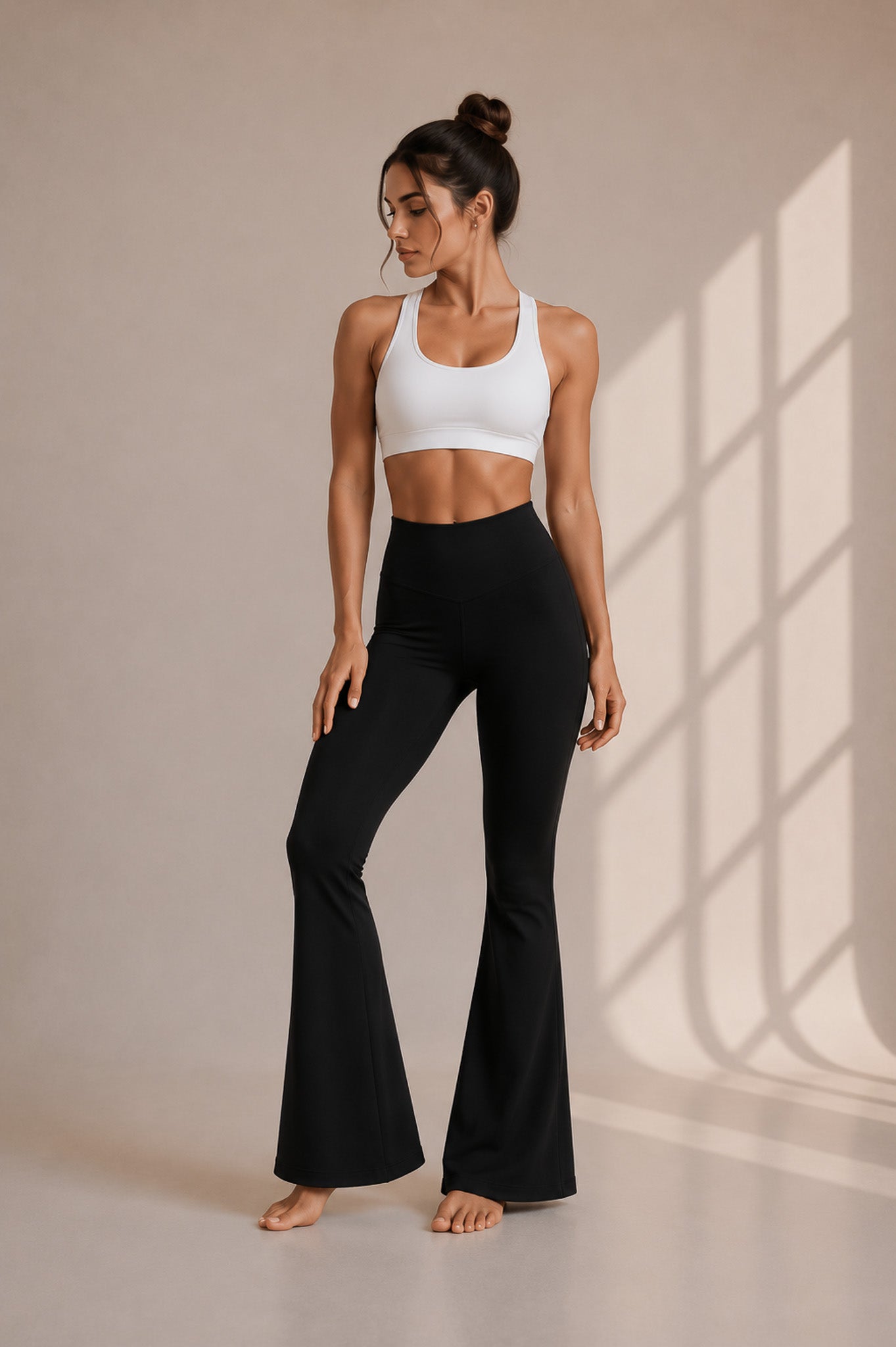 Дамски ватиран клин WILD LEG BLACK с висока талия и чарлстон крачол