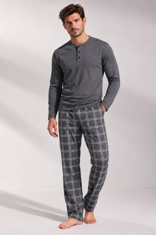 Мъжка пижама комплект ROCCO MEN GREY от две части