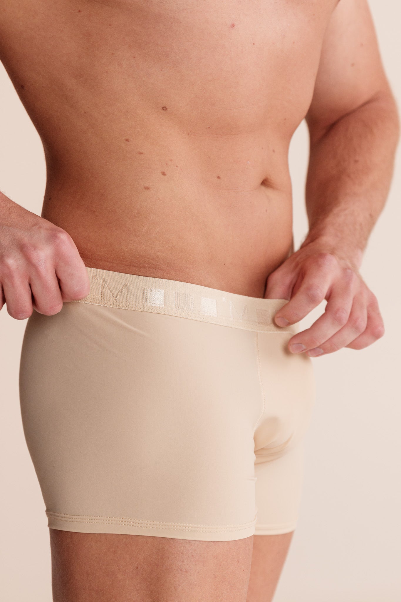 SECOND SKIN BOXER NATURAL с външен ластик от микрофибър