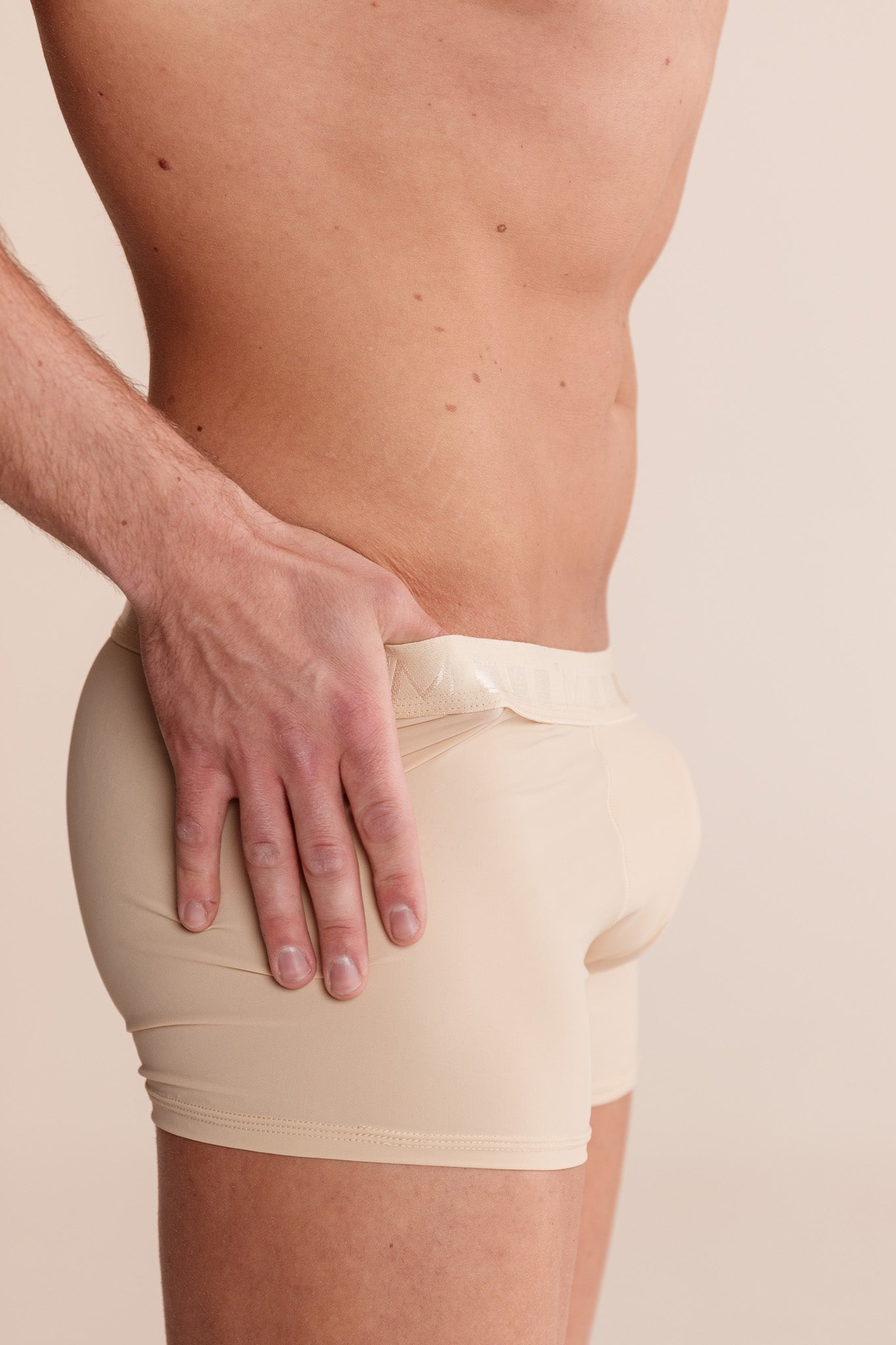 SECOND SKIN BOXER NATURAL с външен ластик от микрофибър