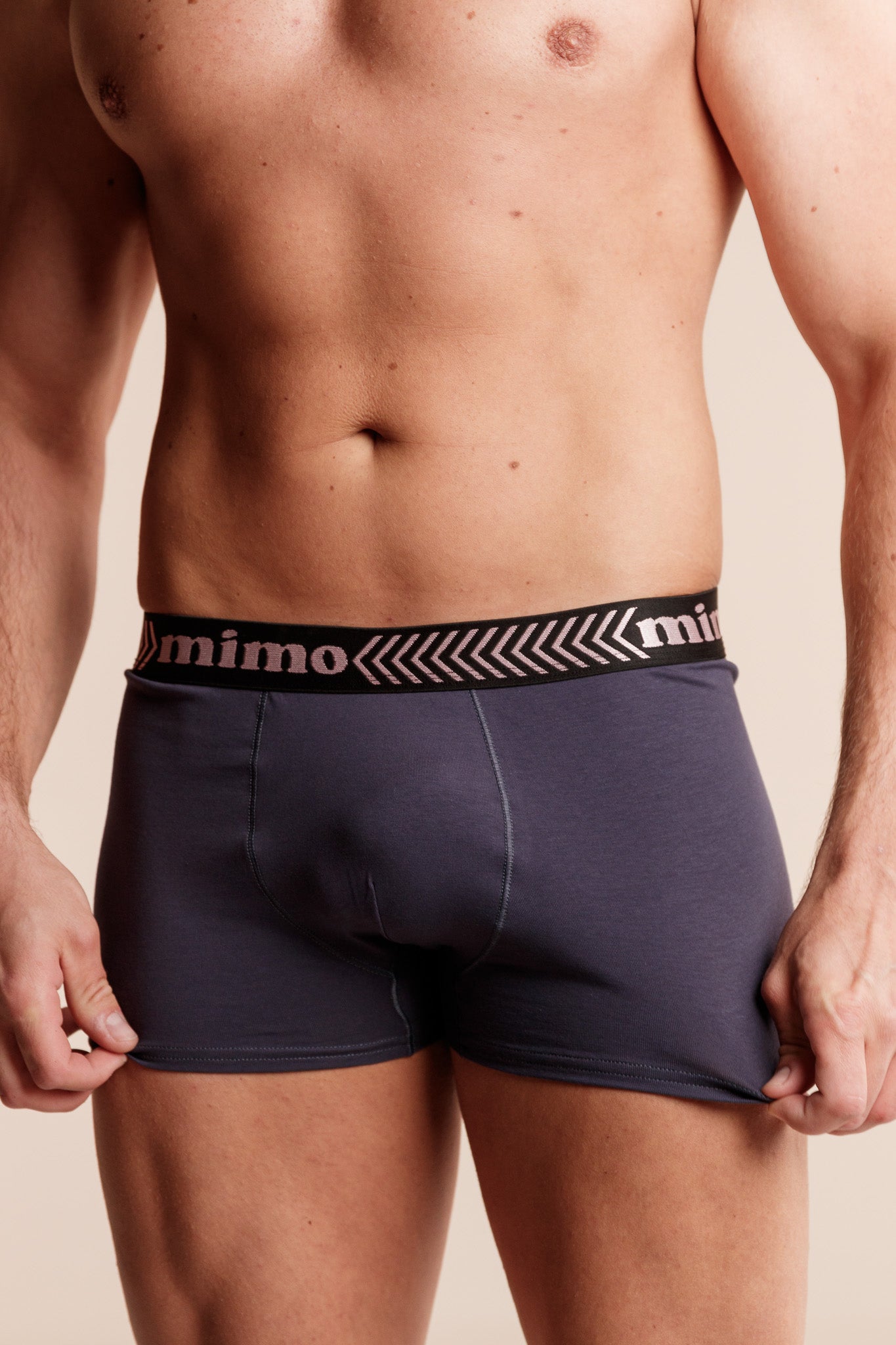 Active Boxer GREY с външен ластик от памук и еластан