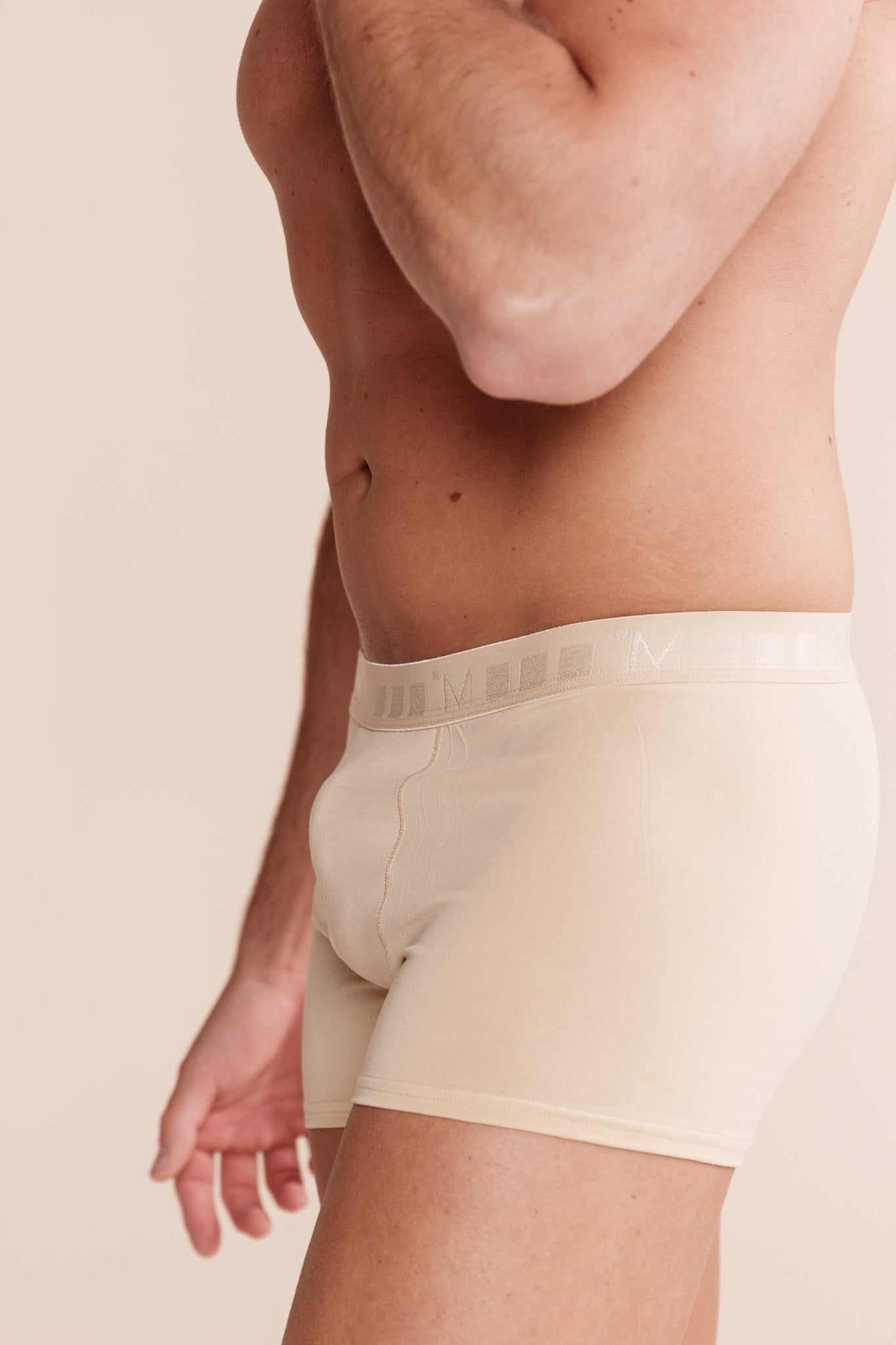 Active Boxer NATURAL с външен ластик от памук и еластан