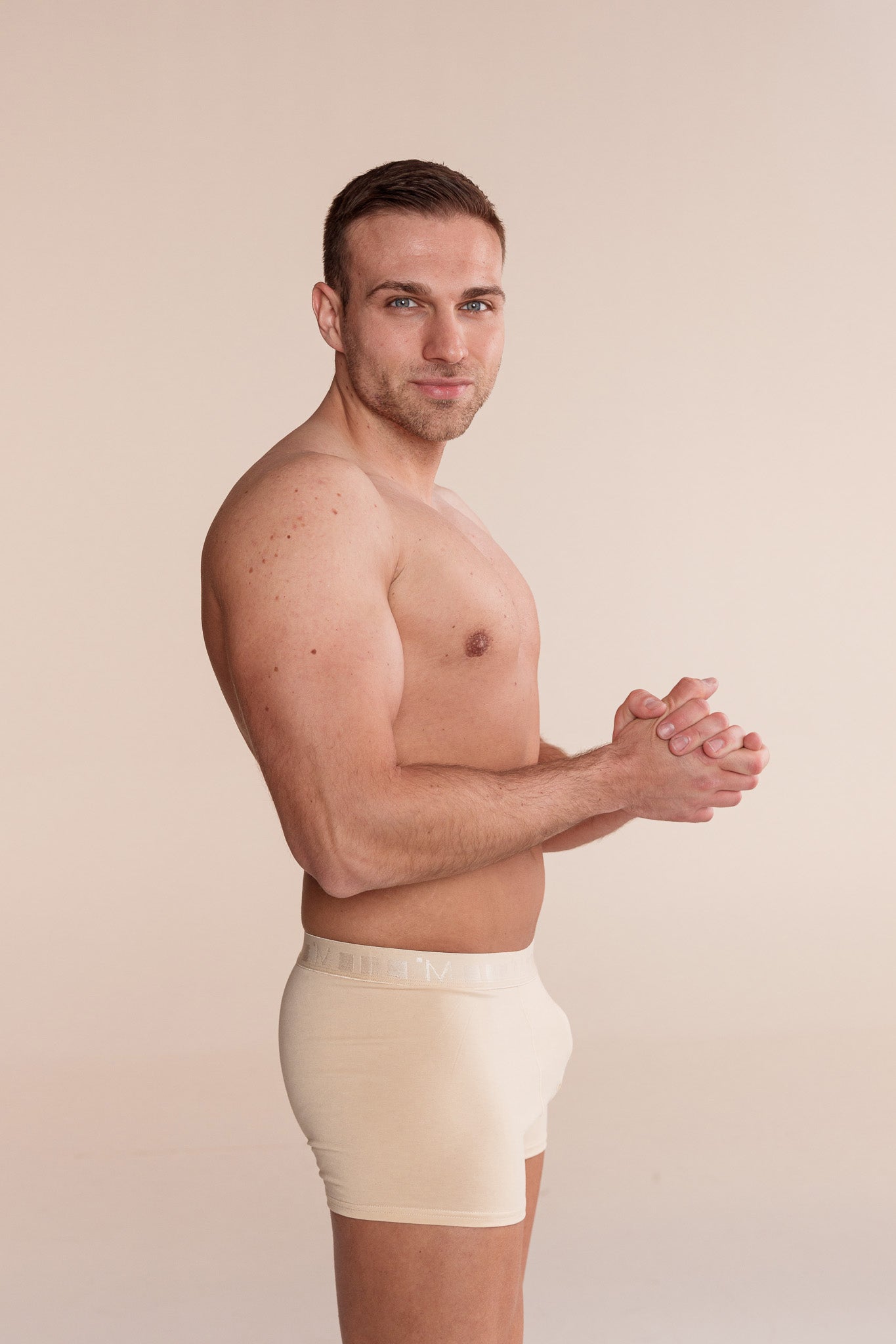 Active Boxer NATURAL с външен ластик от памук и еластан