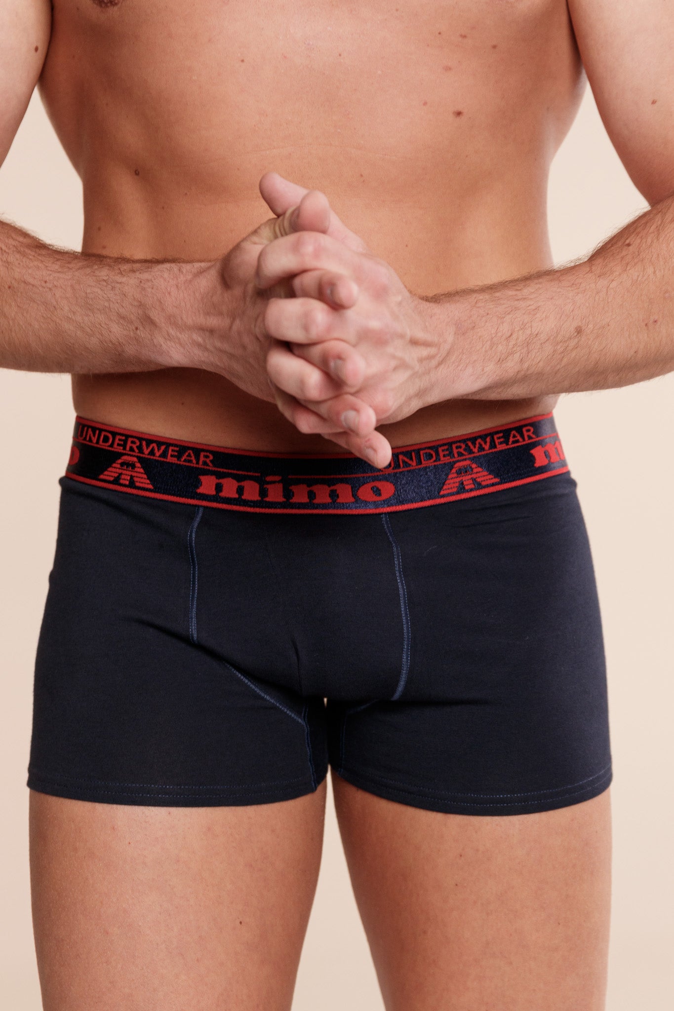 Active Boxer NAVY с външен ластик от памук и еластан