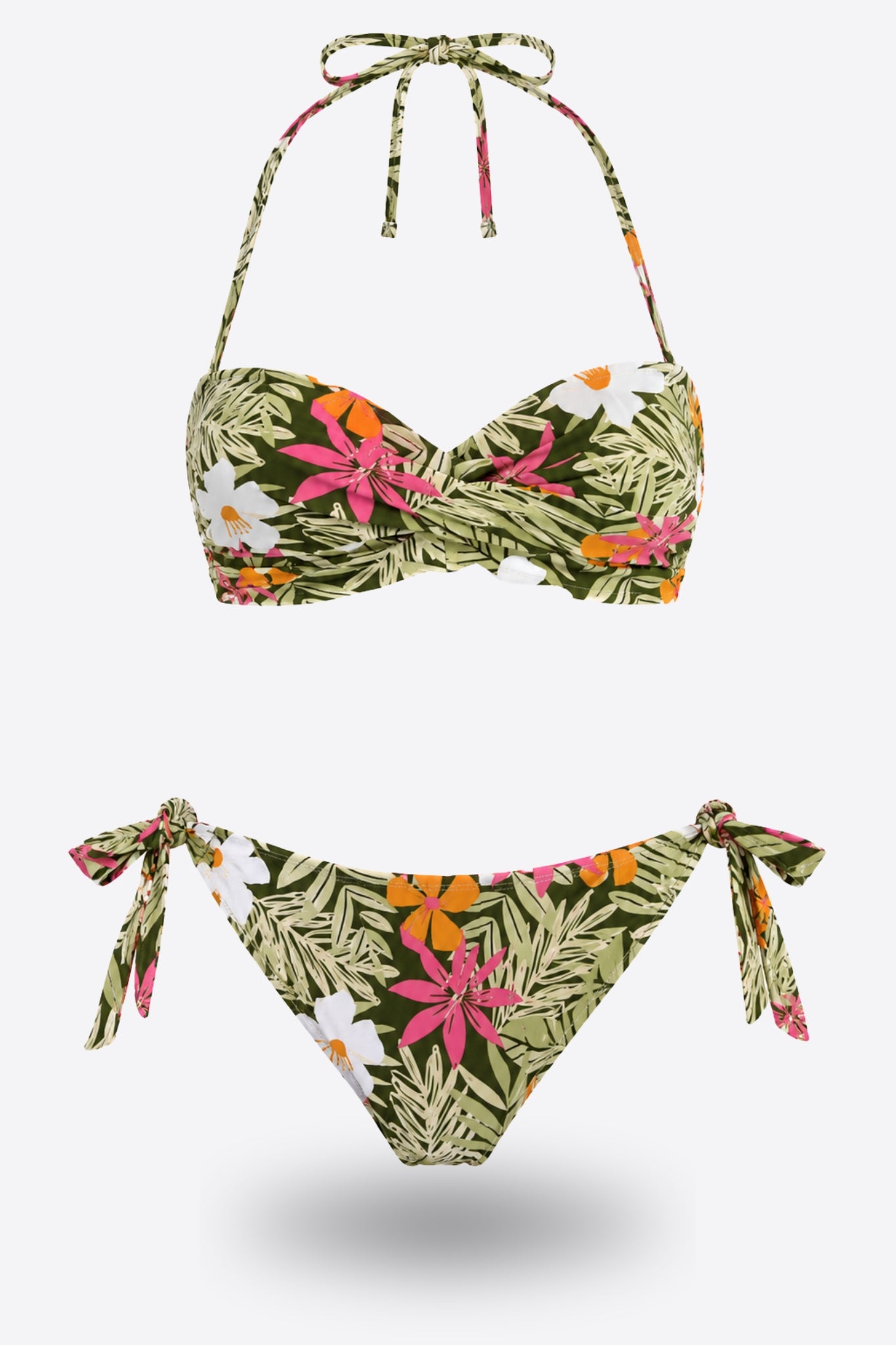 Бански комплект MAYA PUSH UP AMAZONIA бриджитка и бикина с връзване