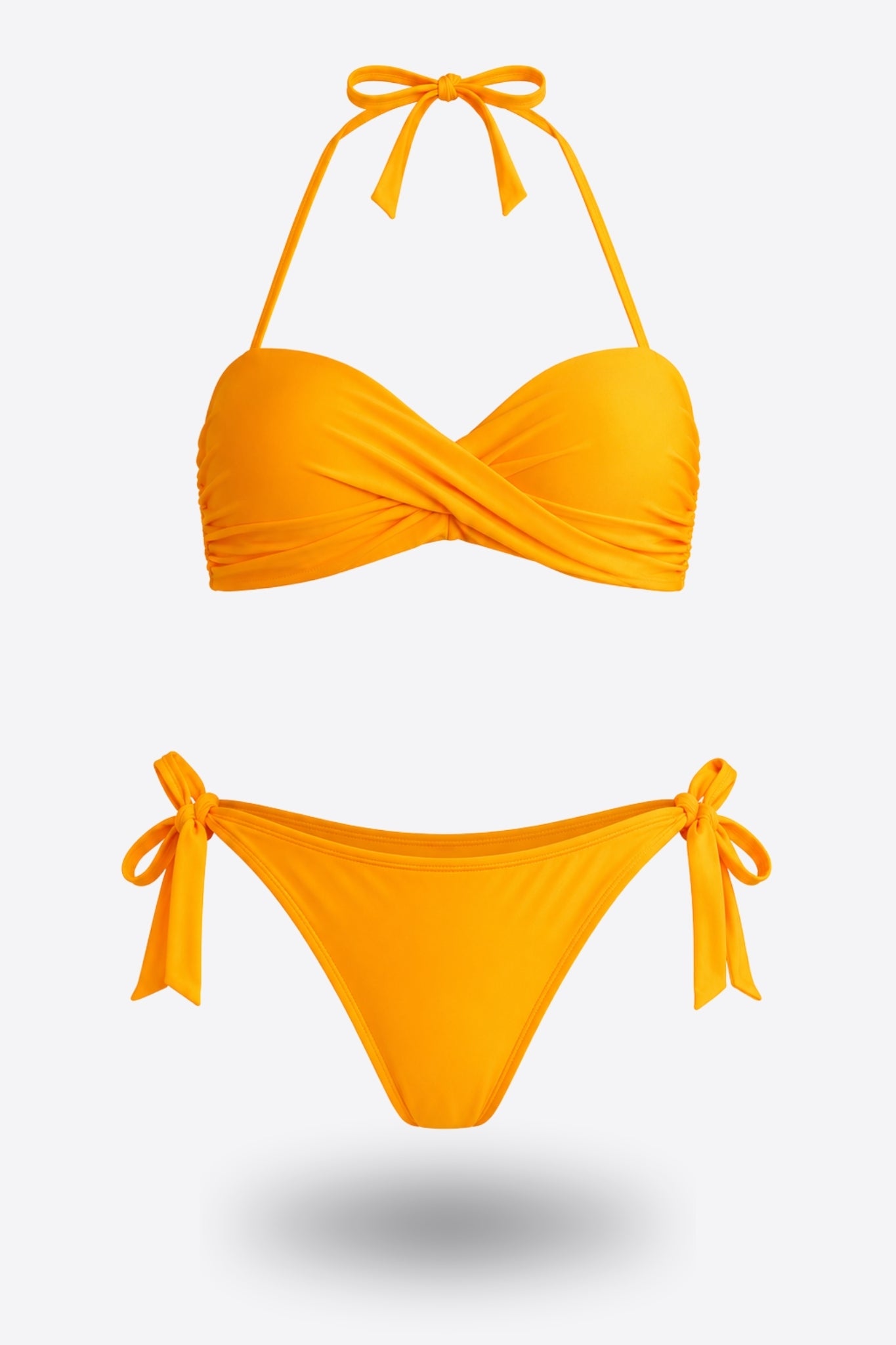 Бански комплект MAYA PUSH UP PUMPKIN бриджитка и бикина с връзване