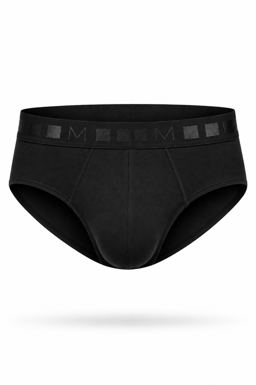 Comfort BREIFS BLACK с външен ластик от памук и еластан