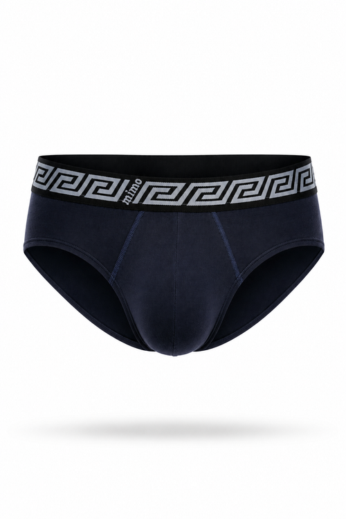 Comfort BREIFS NAVY с външен ластик от памук и еластан