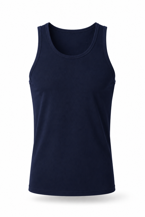 Premium Fit NAVY мъжки потник от памук с еластан