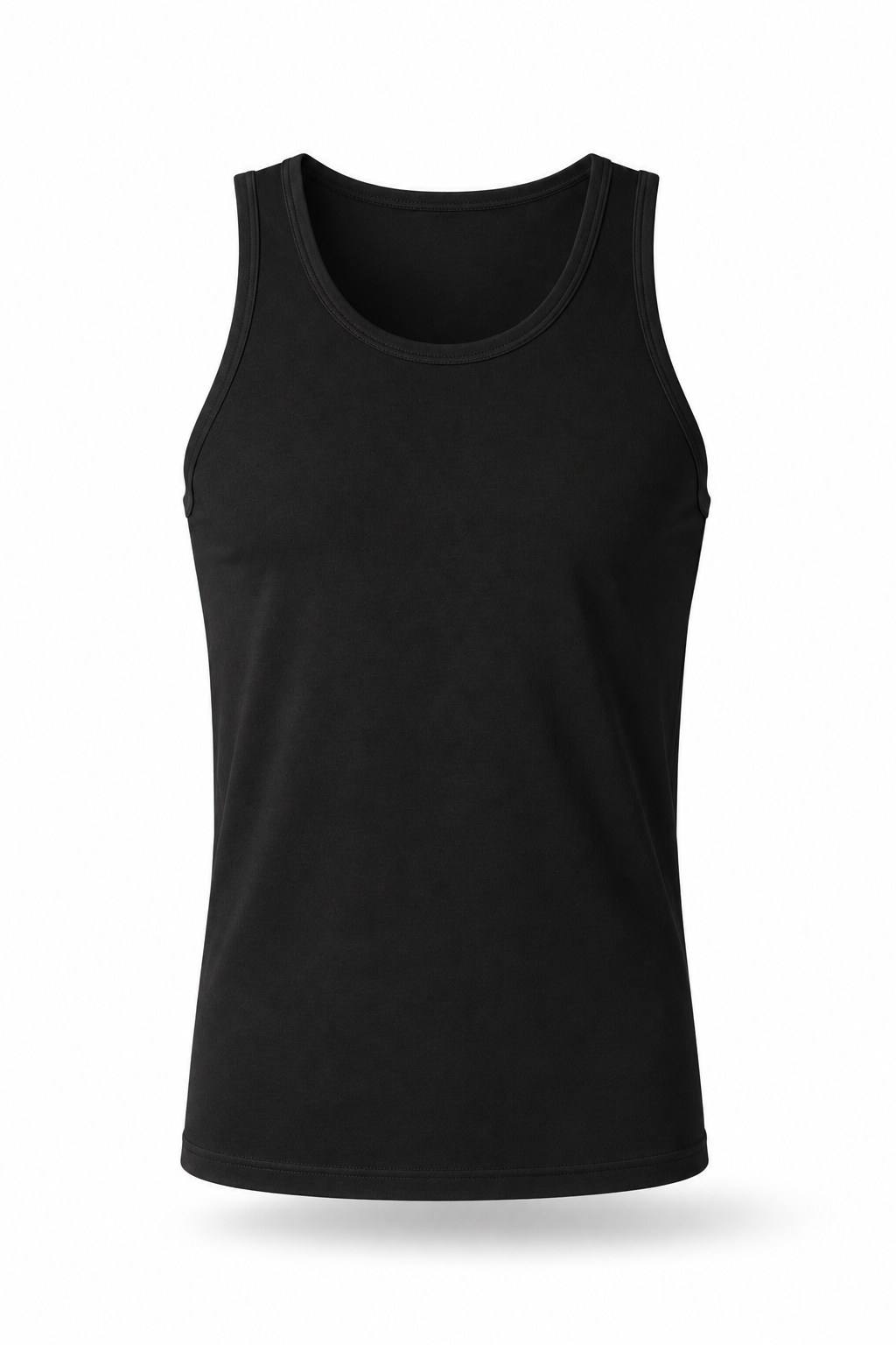 Premium Fit BLACK мъжки потник от памук с еластан