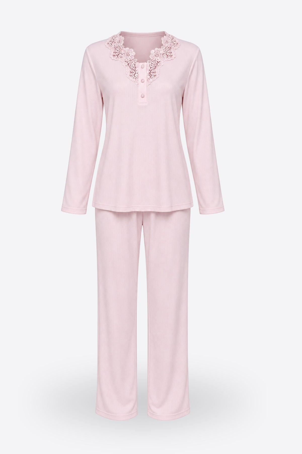Дамски комплект AMARA BABY PINK/GREY от три части халат, блуза и панталон