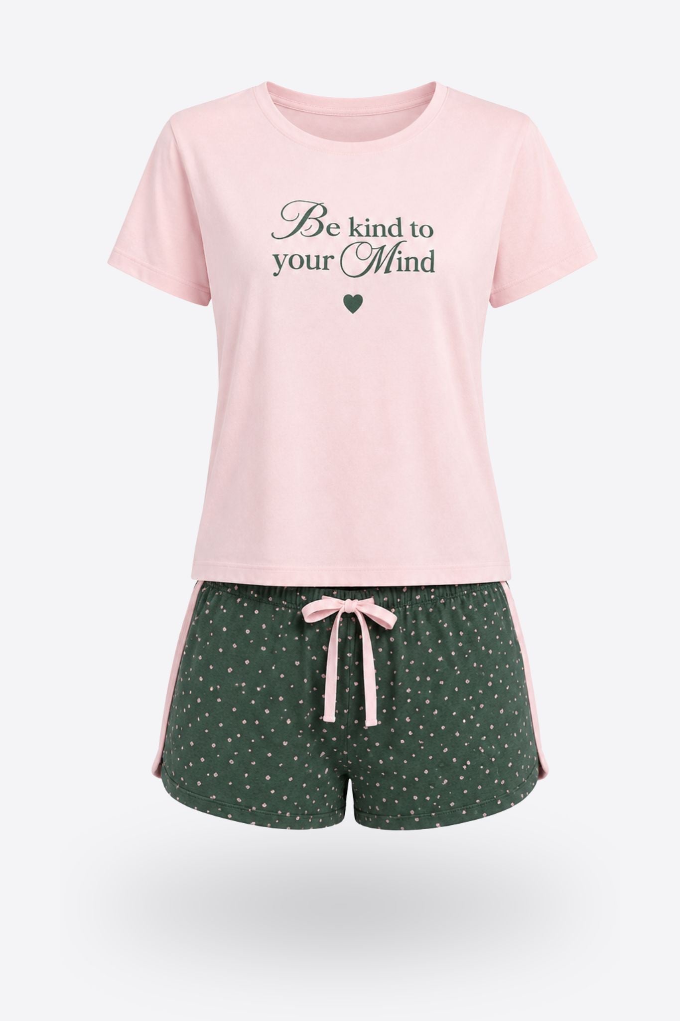 Пижама комплект SHORT DREAM PINK с тениска и къси панталонки