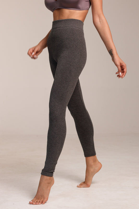 Дамски термо клин ISLA DARK GREY One Size рипсена материя