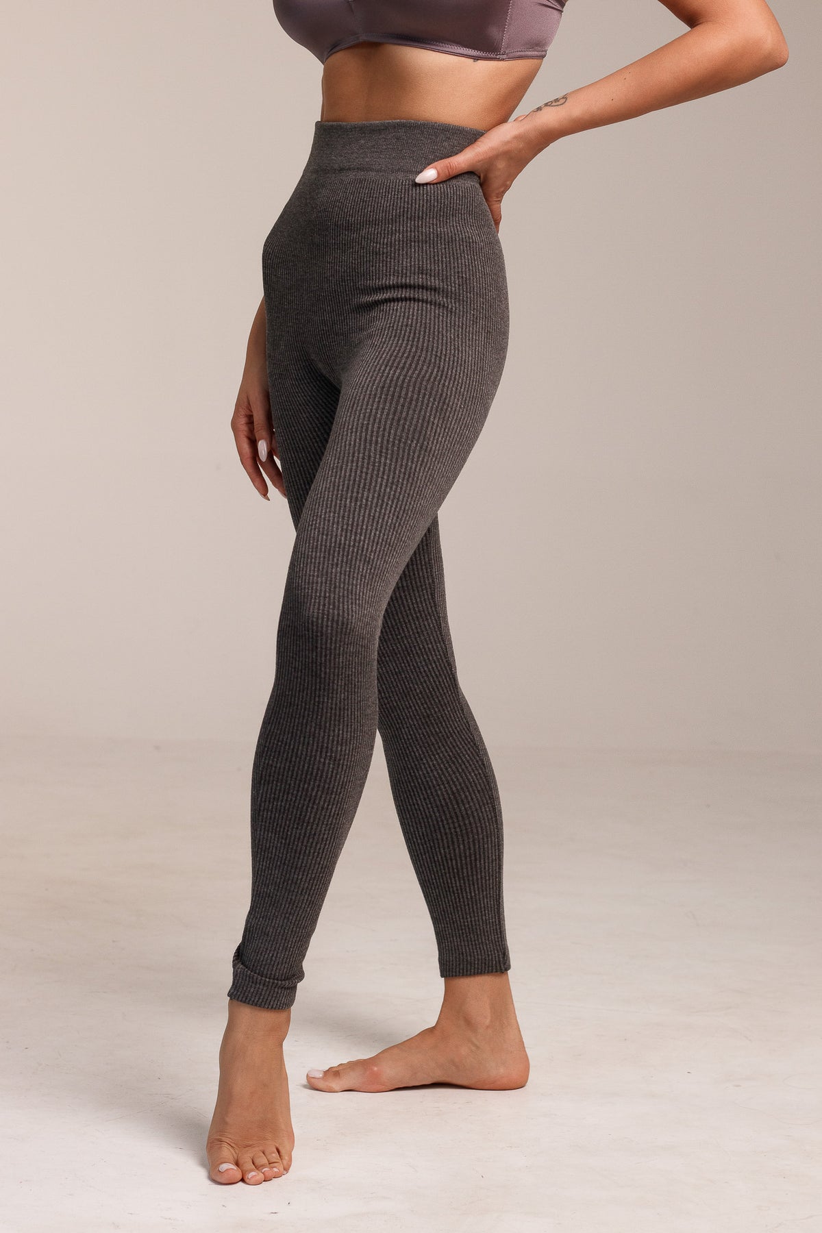 Дамски термо клин ISLA DARK GREY One Size рипсена материя