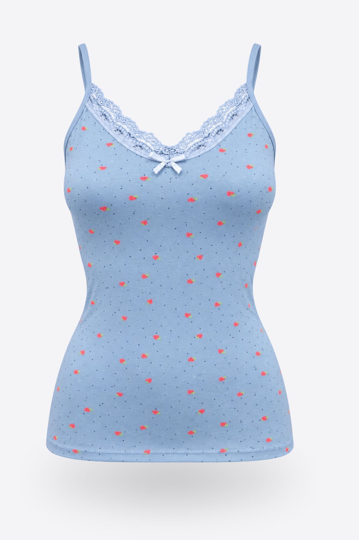 Дамски комплект еластични памучни корсажи 3 PACK TANK BLUE BERRIES пакет от 3бр