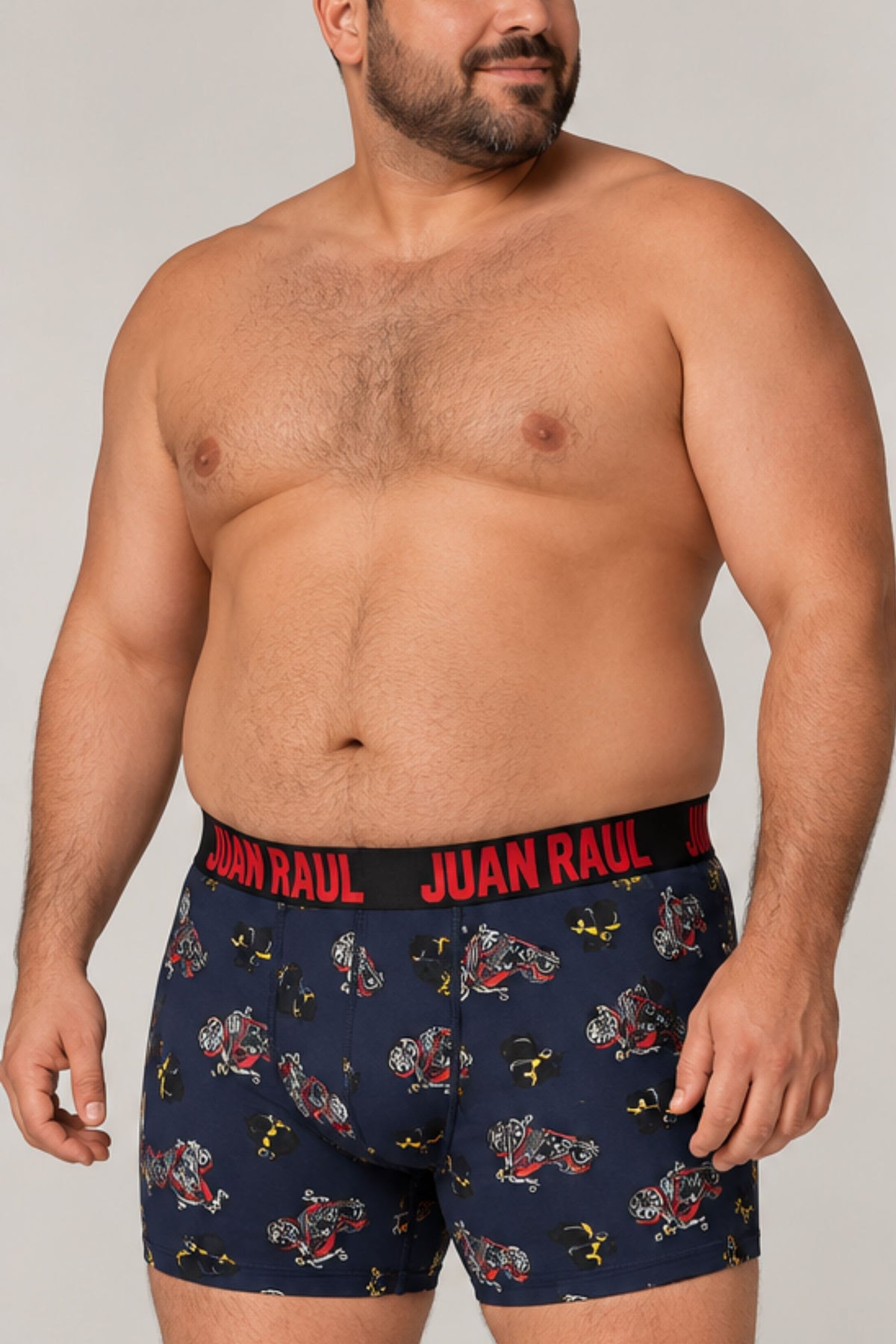 Мъжки комплект макси боксери RAUL MAXI BOXER MIX PRINT 5 PACK  с външен ластик от памук и еластан