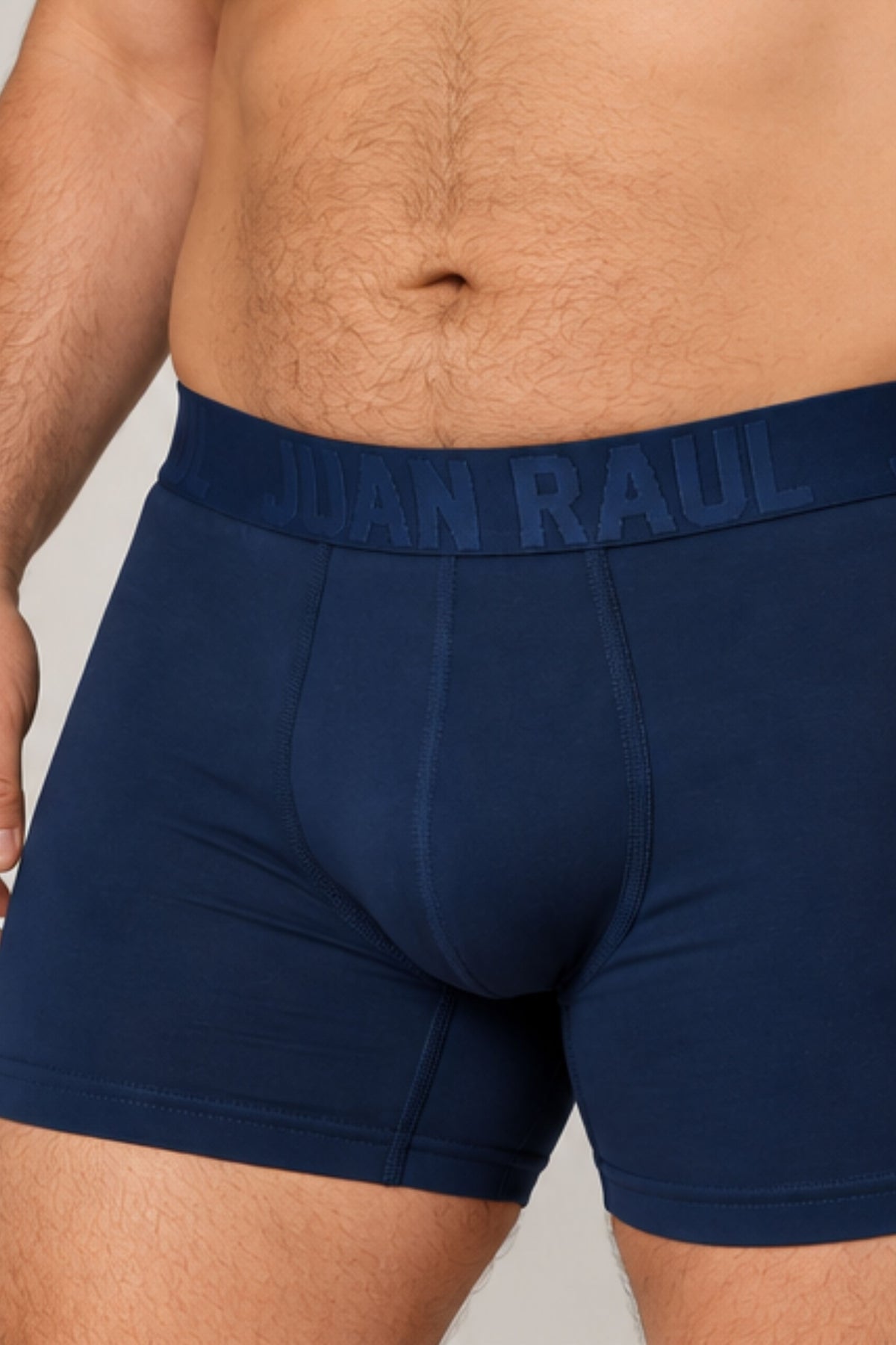 Мъжки макси боксер RAUL MAXI BOXER NAVY  с външен ластик от памук и еластан