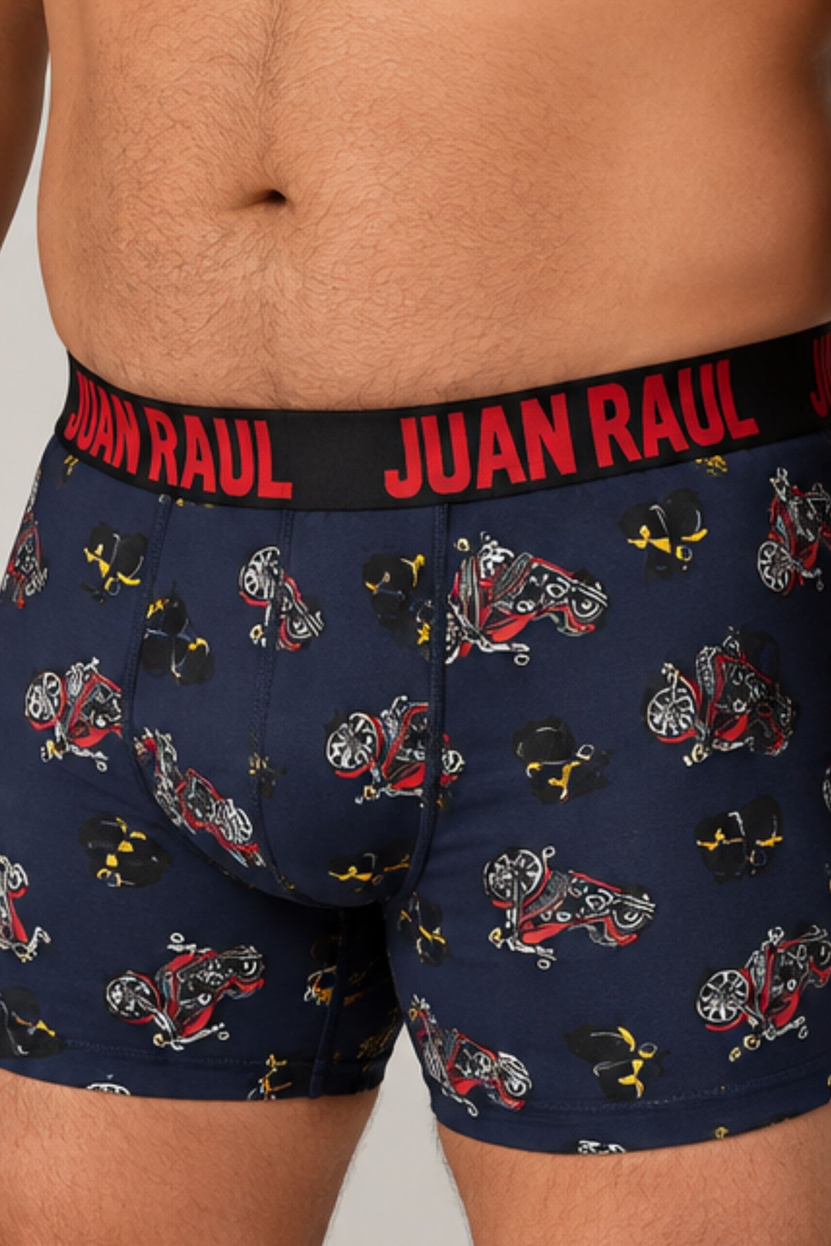 Мъжки комплект макси боксери RAUL MAXI BOXER MIX PRINT 5 PACK  с външен ластик от памук и еластан