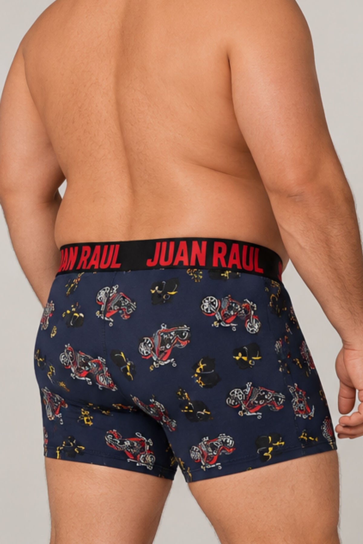 Мъжки комплект макси боксери RAUL MAXI BOXER MIX PRINT 5 PACK  с външен ластик от памук и еластан