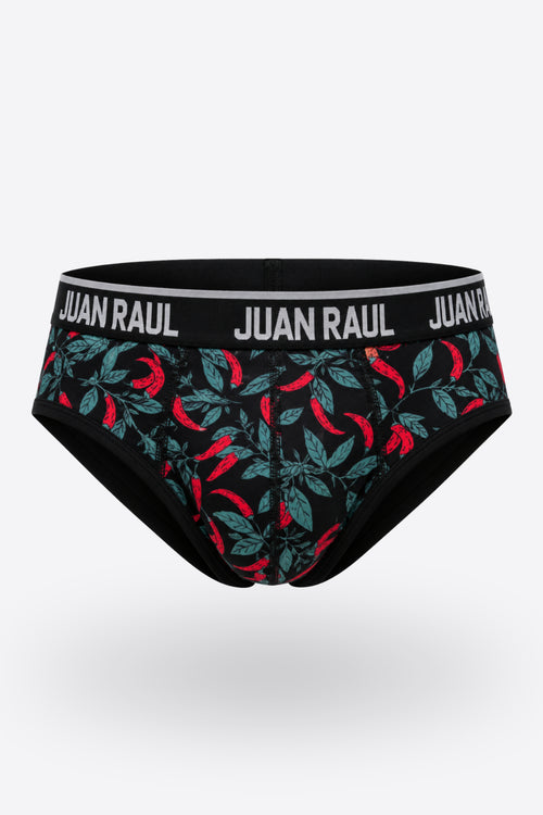 Мъжки слип RAUL BRIEFS CHILLI с външен ластик от памук и еластан