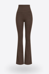 Дамски клин LEONA WIDE LEG CHOCOLATE памук и вискоза