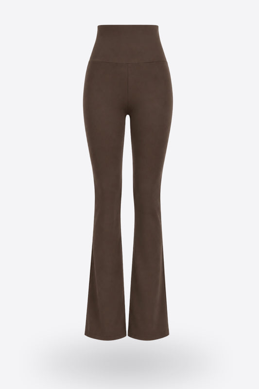 Дамски клин LEONA WIDE LEG CHOCOLATE памук и вискоза
