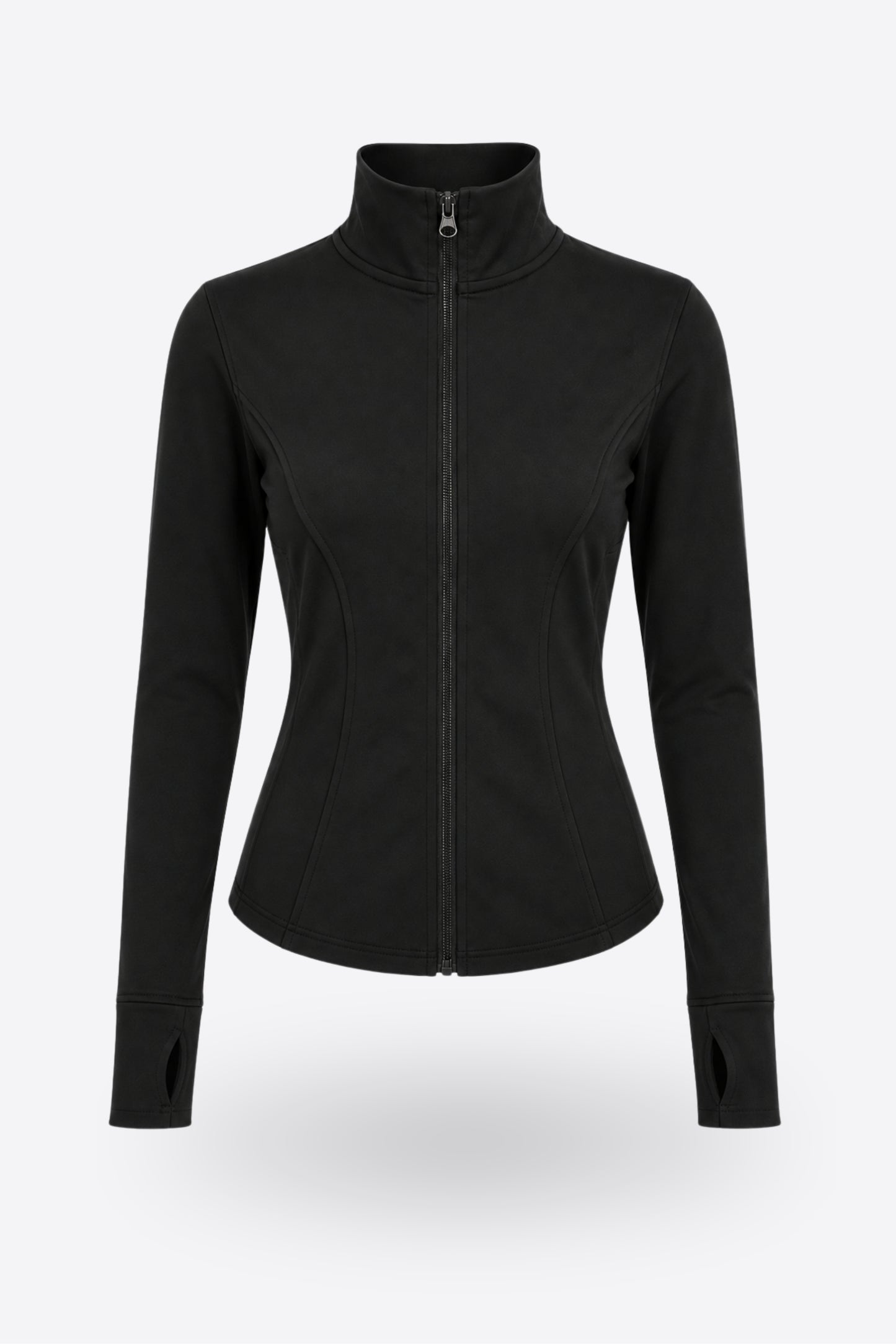 Дамско горнище LEONA ZIP TOP BLACK памук и вискоза