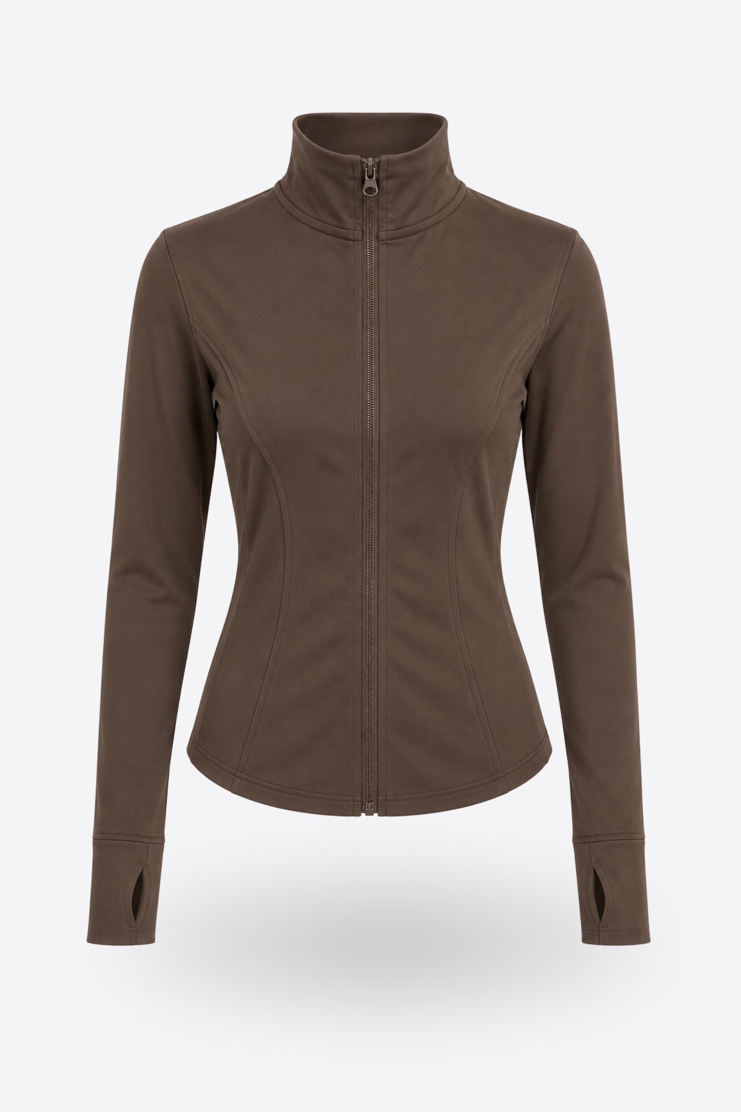 Дамско горнище LEONA ZIP TOP CHOCOLATE памук и вискоза