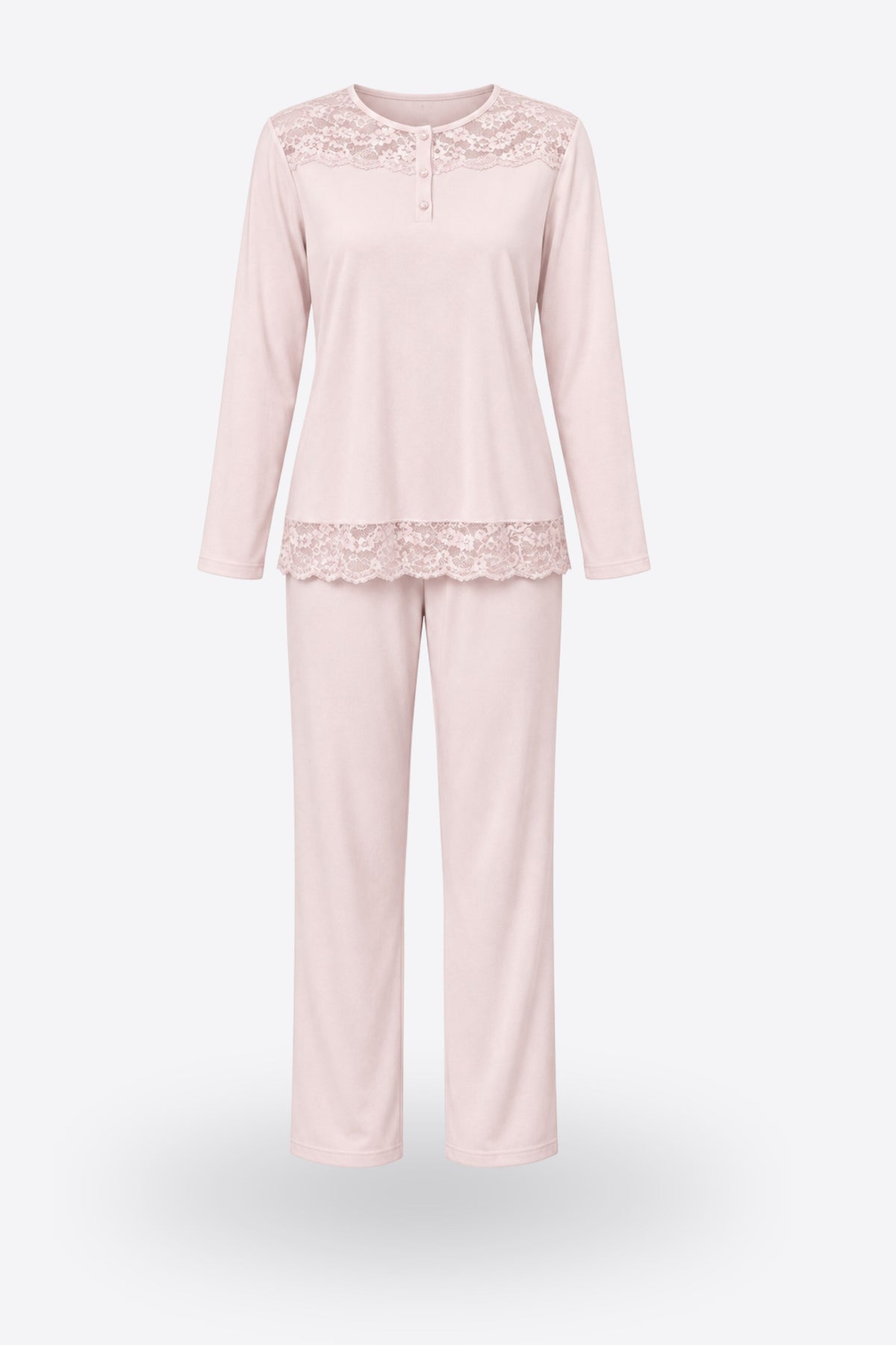 Дамски комплект SELENA PINK COZY от три части халат, блуза и панталон