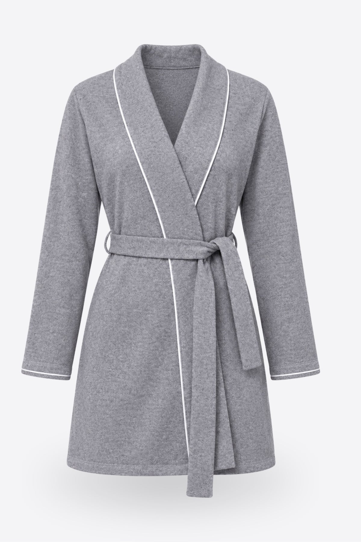 Дамски комплект SIRA GREY COZY от три части халат, риза и панталон