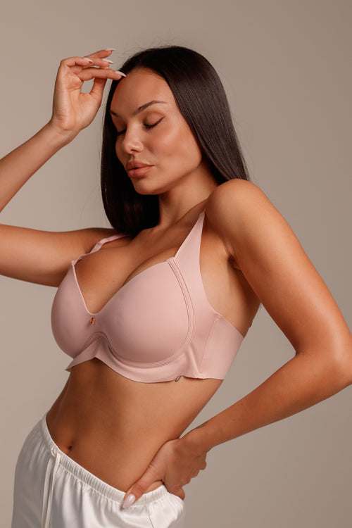 Триъгълен second skin сутиен SKYE BLUSH с меки чашки и широк колан лека подръжка