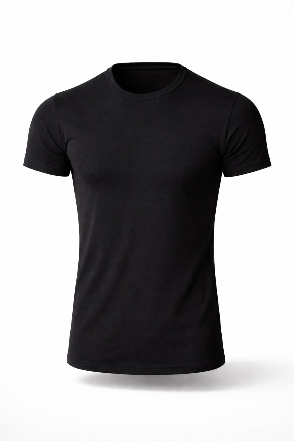 10 PACK Comfort SlimFit BLACK мъжка тениска от памук с еластан