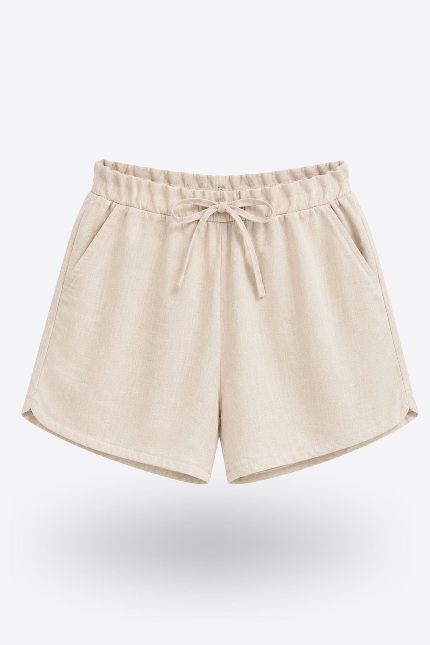 KAVI SHORTS BEIGE SAND – Памучни къси панталонки с връзки