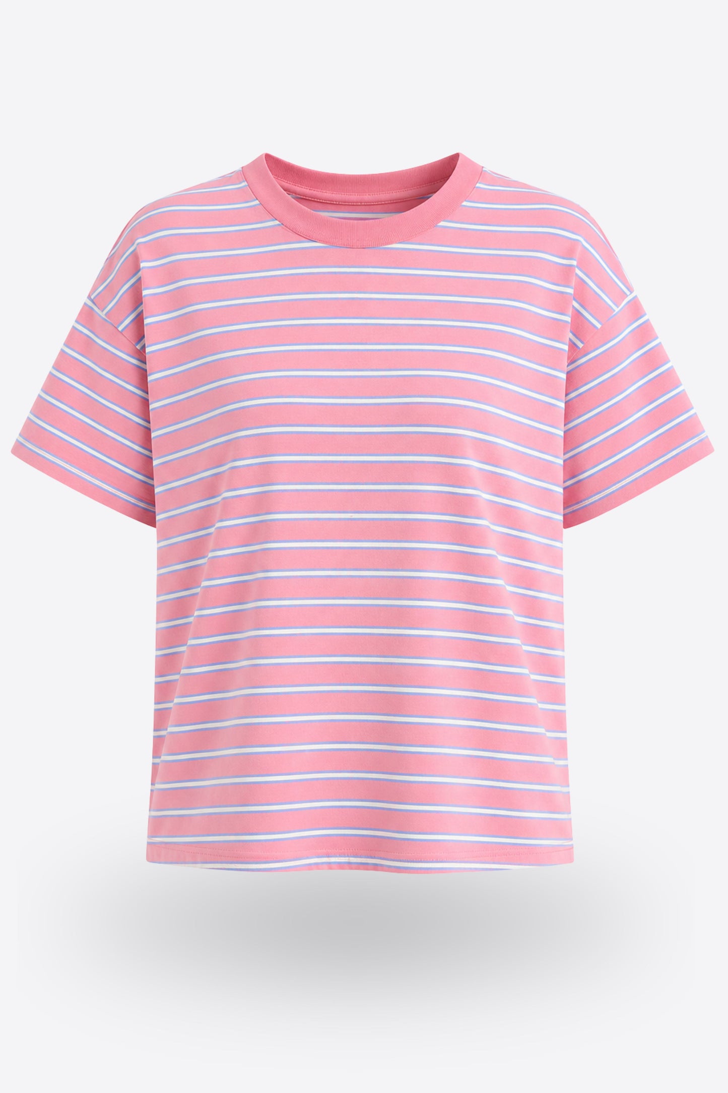 STRIPE PINK Oversize тениска от 100% памук