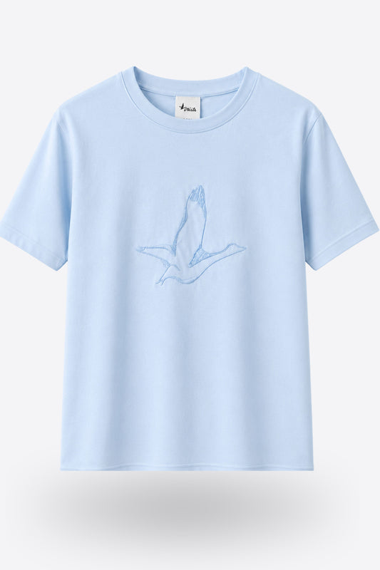 WINGS SKY Oversize тениска от 100% памук