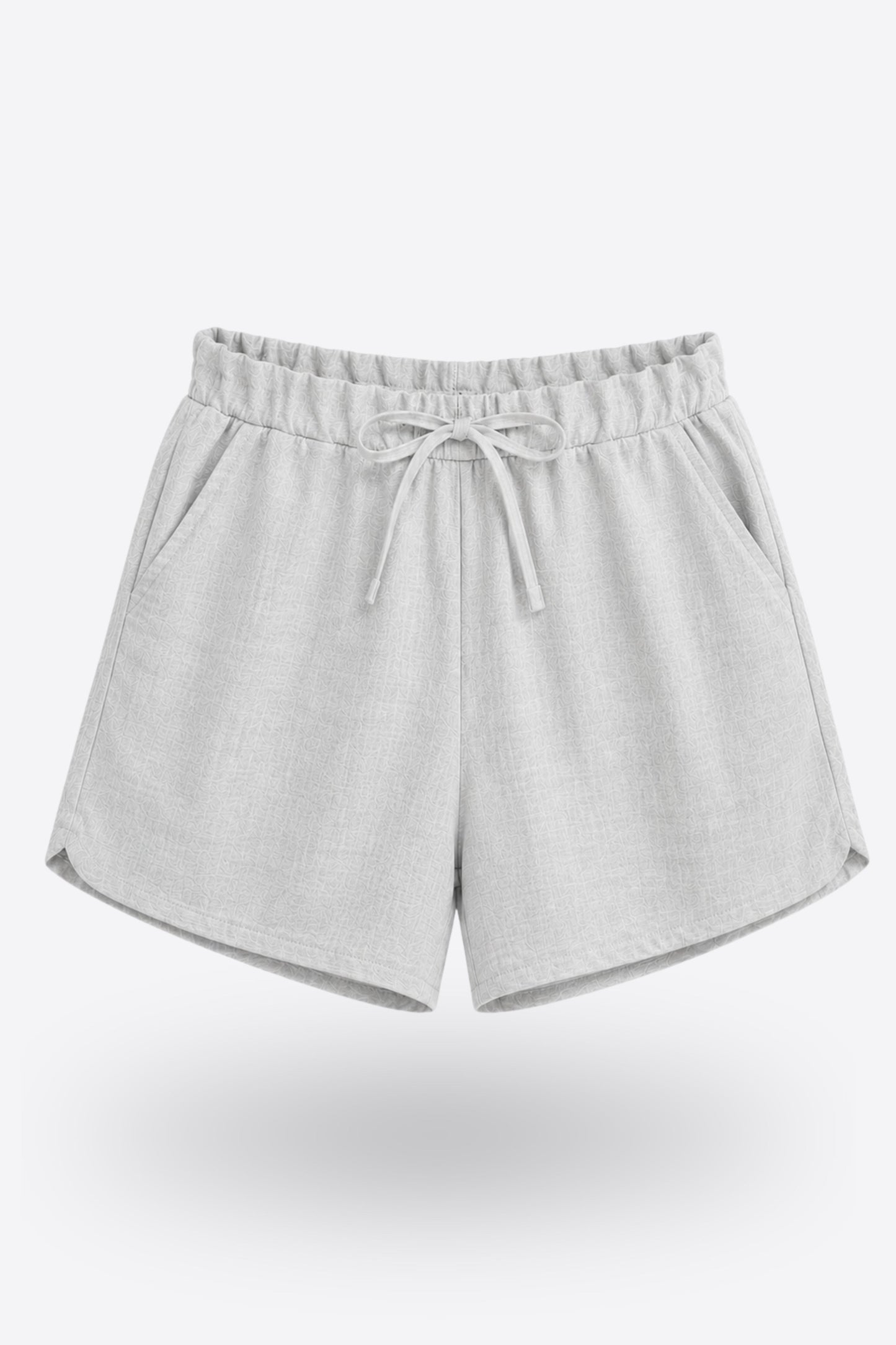 KAVI SHORTS LIGHT GREY – Памучни къси панталонки с връзки