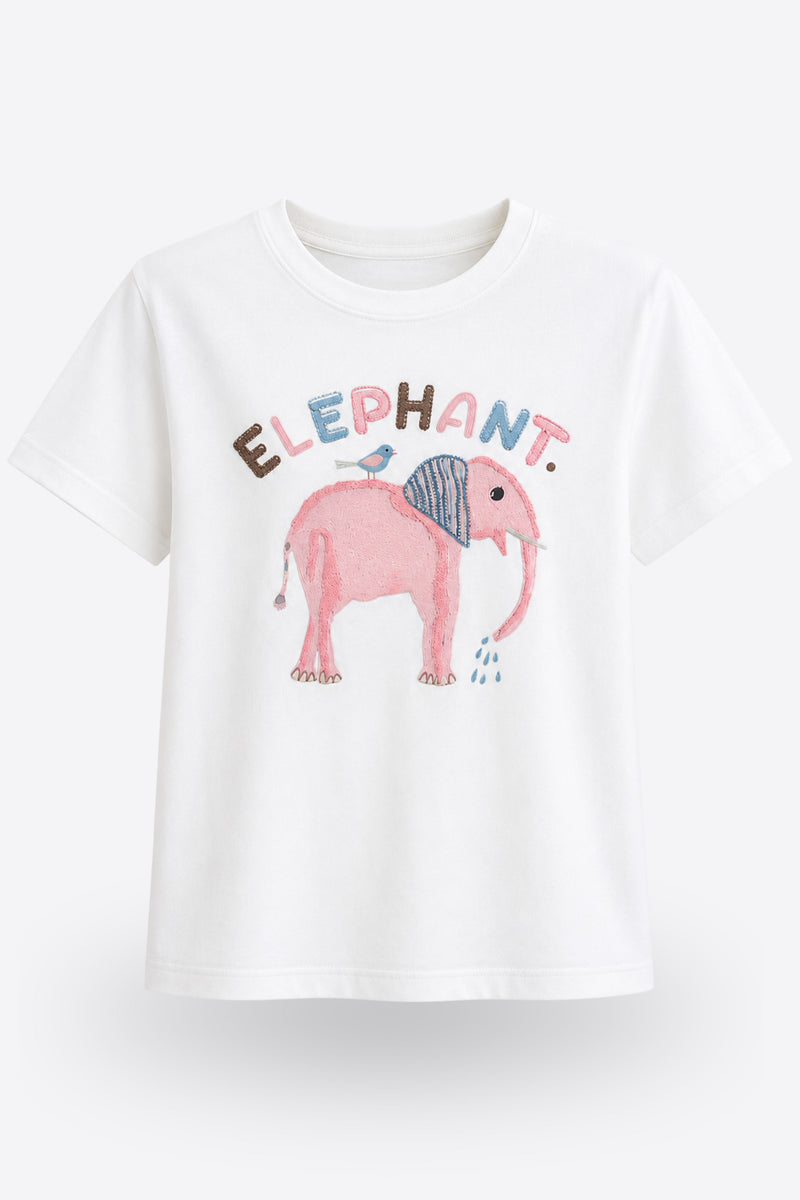 ELEPHANT WHITE тениска от 100% памук