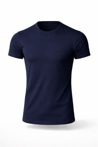 Comfort SlimFit NAVY мъжка тениска от памук с еластан